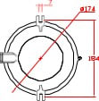 FANAL CIRCULAR DE 100W HERMETICO IP65 NO INCLUYE LAMPARA FCT/100 AIBAR1