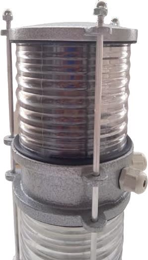 FANAL DE NAVEGACION DOBLE DE 360°/225/135º/112.5º HERMETICO IP56 NO INCLUYE LAMPARA FNT/D150 AIBAR1