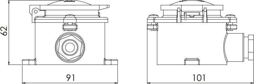 INTERRUPTOR INDUSTRIAL CIRCULAR C/TAPA SIMPLE 15A ICS/T15 AIBAR1