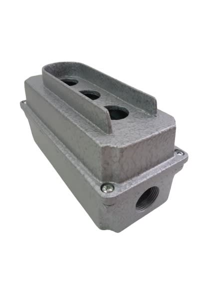 INTERRUPTOR INDUSTRIAL PUSH BUTTON 22 mm DE 3 PULSADORES CON CERCO IRP/C3 C IRP/C3 AIBAR1