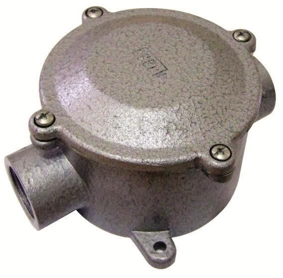 CAJA HERMETICA REDONDA 2 SALIDAS 3/4 CDR/NPT2 AIBAR1