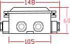 CAJA HERMETICA 105x105x60 mm DE 8 SALIDAS IP66 CDC/P8 AIBAR3