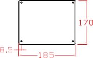CAJA HERMETICA 185x170x68 mm IP66 CHG/A1 AIBAR1