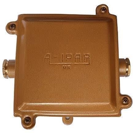 CAJA HERMETICA DE BRONCE 105x105x60 mm DE 2 SALIDAS IP66 CDC/P2 PBR AIBAR1