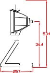 REFLECTOR PARA MINA LUZ HALOGENA CON LAMPARA Y REJILLA DE PROTECCION 500W IP66RRM/500 AIBAR1