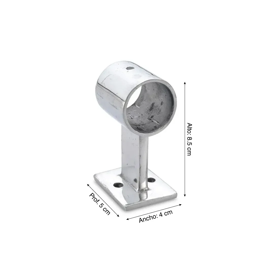 SOPORTE DE ALUMINIO MODELO PASANTE DE 30 MM EN COLOR PLATA GLOBAL TRADER2