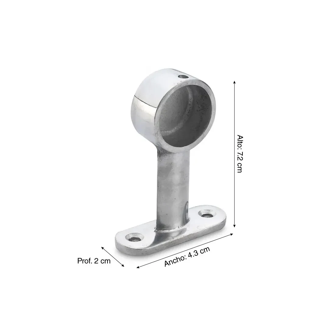 SOPORTE DE ALUMINIO MODELO TERMINAL 1'' EN PLATA GLOBAL TRADER2