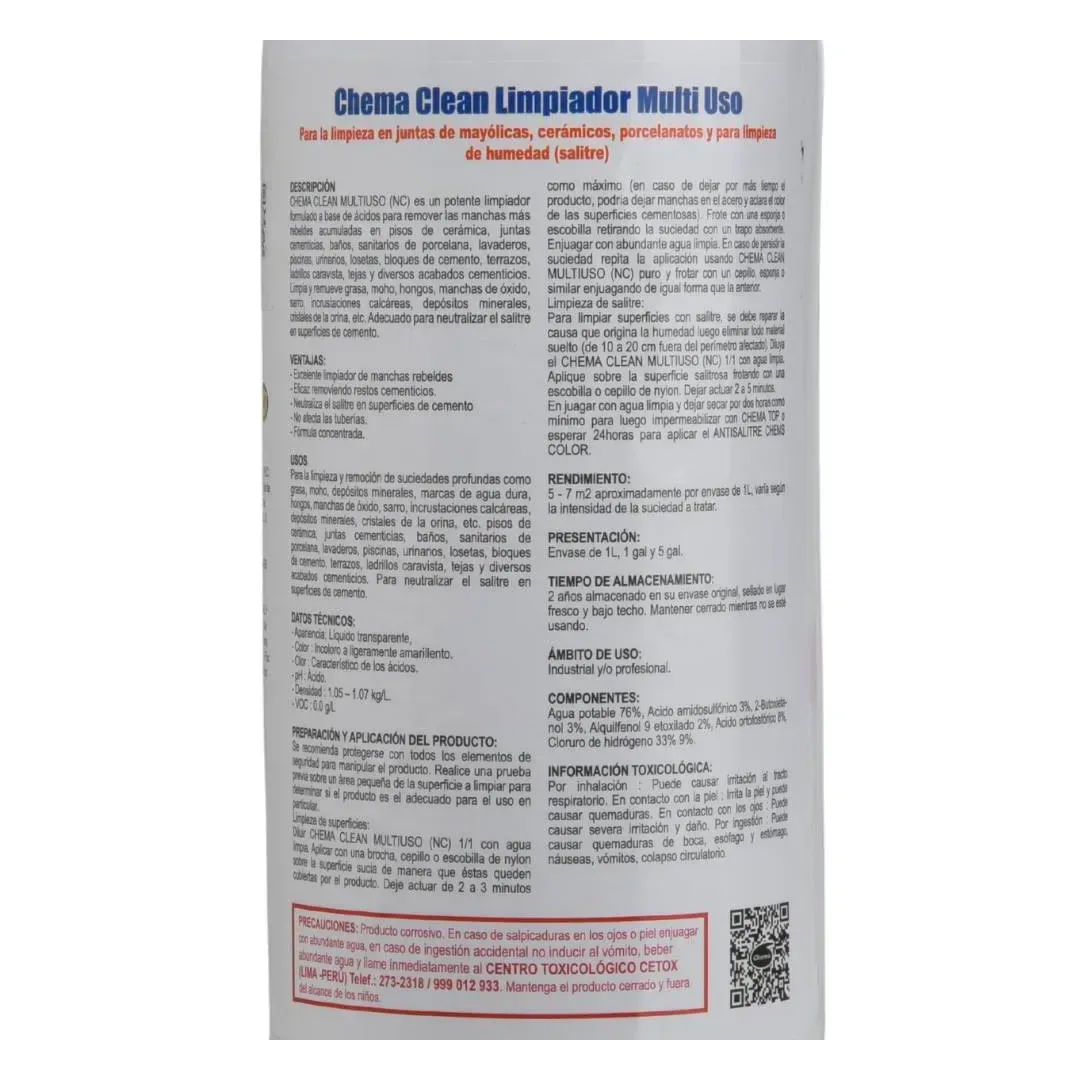 LIMPIADOR MULTIUSO OXIPOWER DOY PACK 1 LITRO CHEMA4