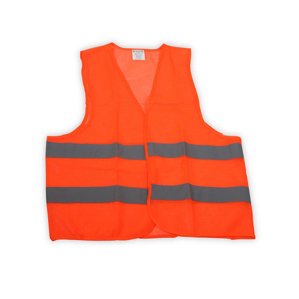 CHALECO REFLECTIVO XL LIGERO NARANJA 100% POLYESTER CON DOBLE CINTA REFLECTIVA CLUTE