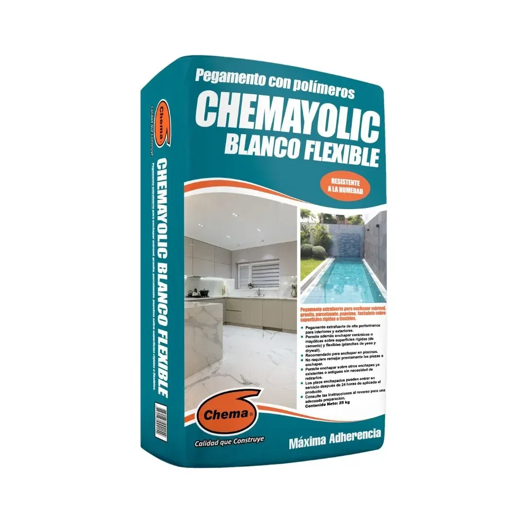 PEGAMENTO CEMENTO YOLIC FLEXIBLE BLANCO 25KG CHEMA1