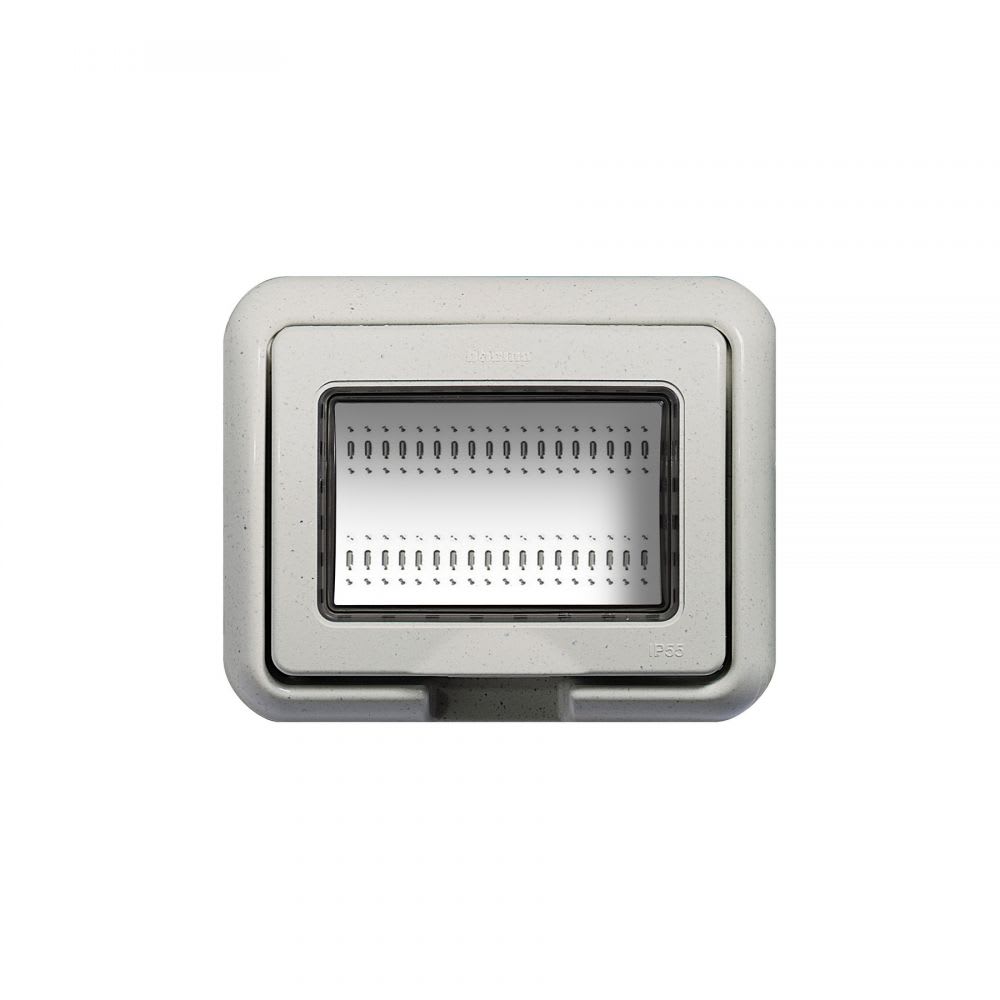 CUBIERTA IDROBOX 3 MODULOS IP55 LIVING LIGHT BLANCO 24603N BTICINO1