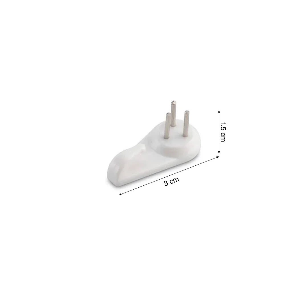 GANCHOS DE PVC ZENDER MAGICO 3 CM (6KG) X 5 UNIDADES BLANCO ZENDER1