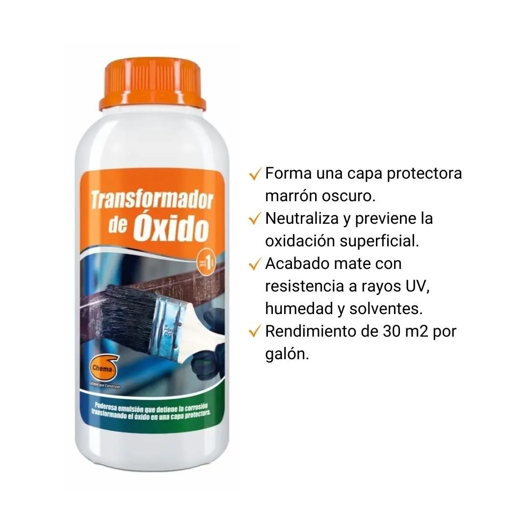 TRANSFORMADOR DE OXIDO DE 1 L DE COLOR MARRON OSCURO CHEMA2