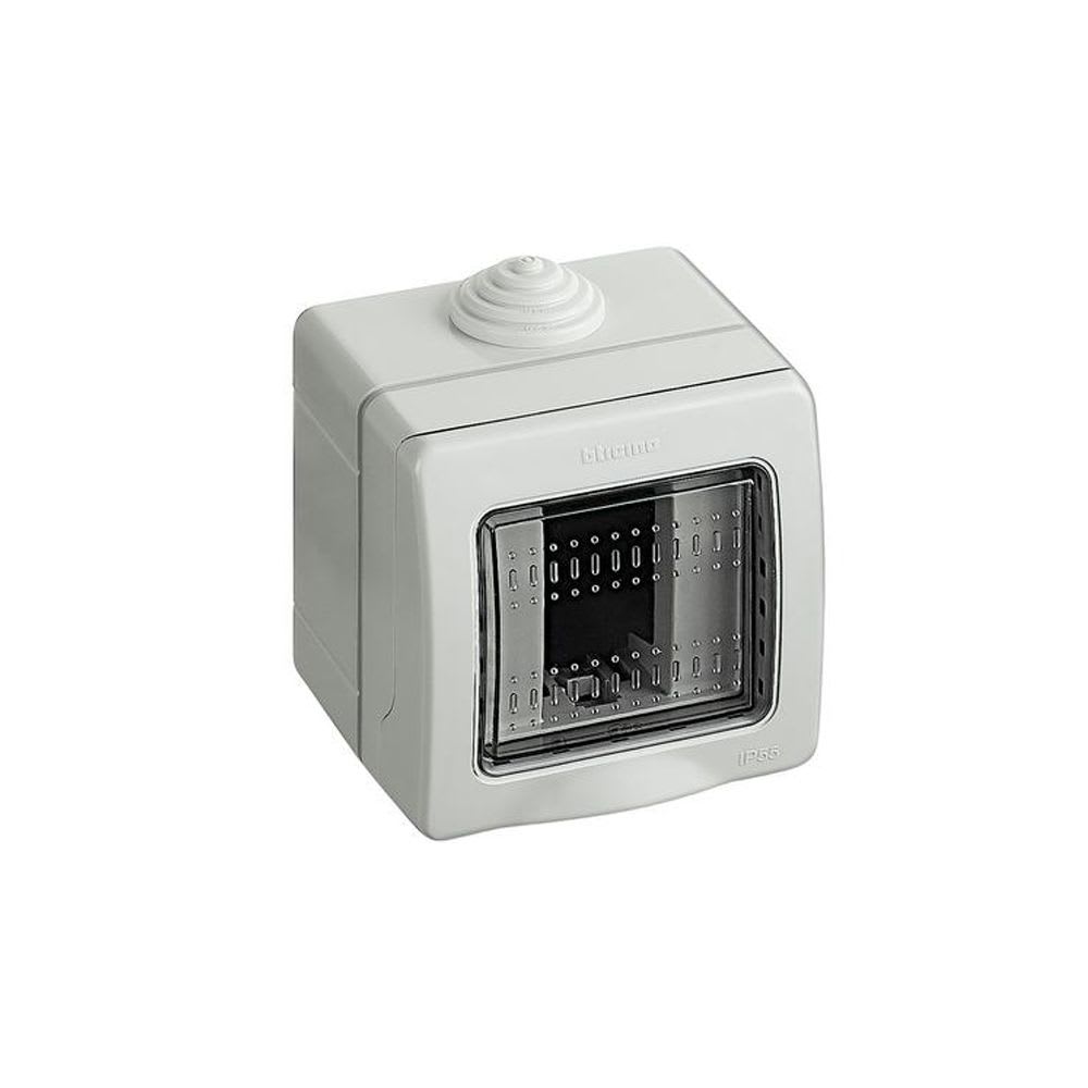 CAJA PARA ADOSAR 1 MODULO C/TAPA TRANSPARENTE IDROBOX MATIX IP55 25501 BTICINO1