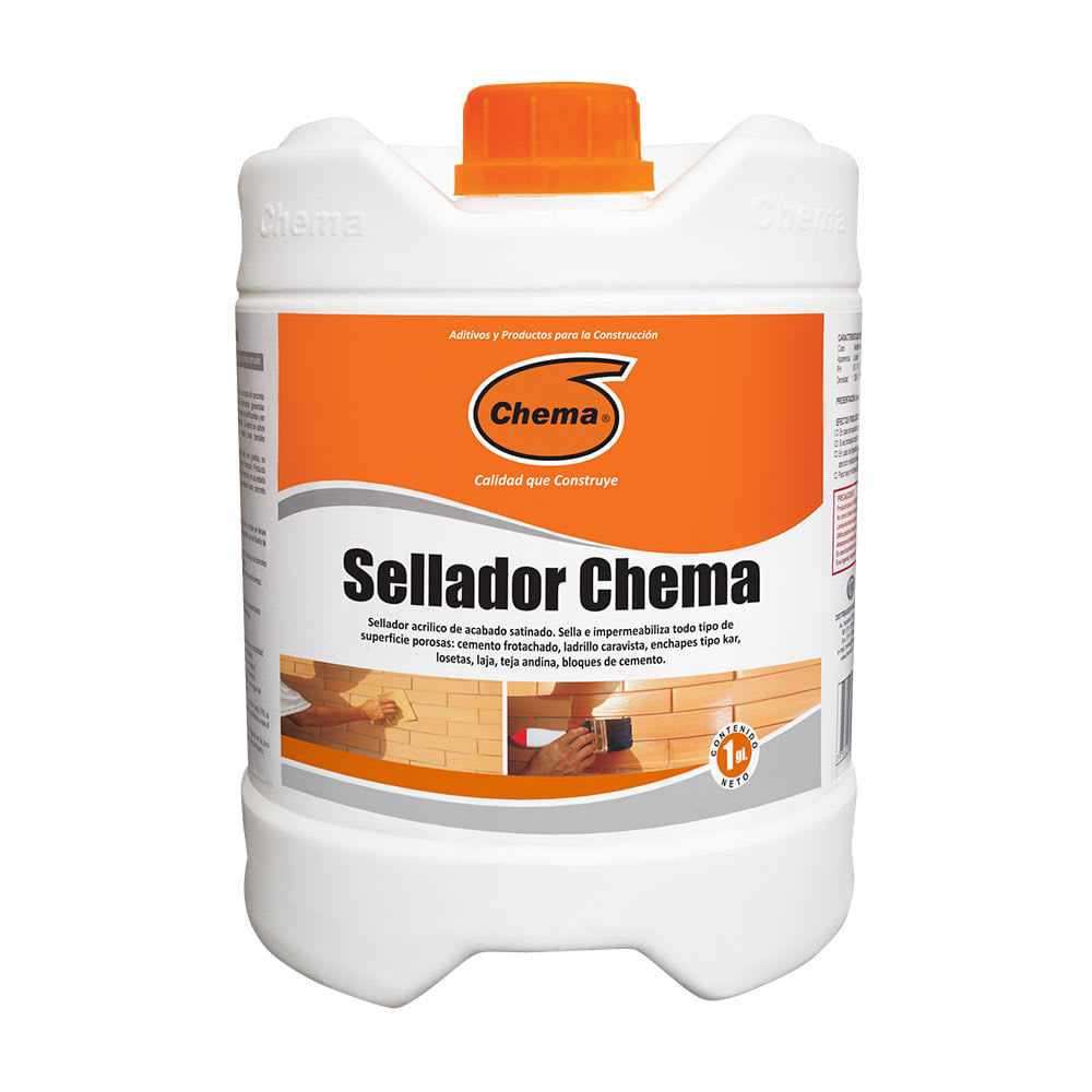 SELLADOR 1 GALON DE RESINA TRANSPARENTE CON ACABADO SATINADO BRILLANTE CHEMA