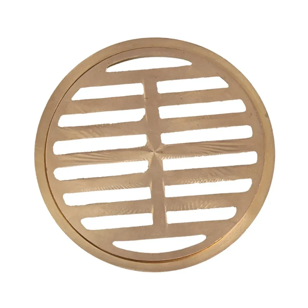 SUMIDERO DE BRONCE MODELO PESADO 4'' ORO WERKEN3
