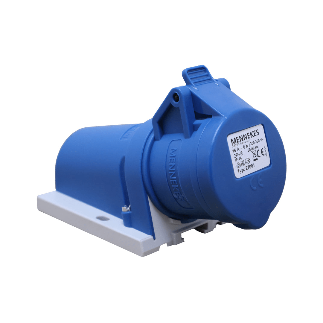 TOMA VISIBLE 16AMP 2P+T 250V AZUL 6H IP44 27001 MENNEKES1