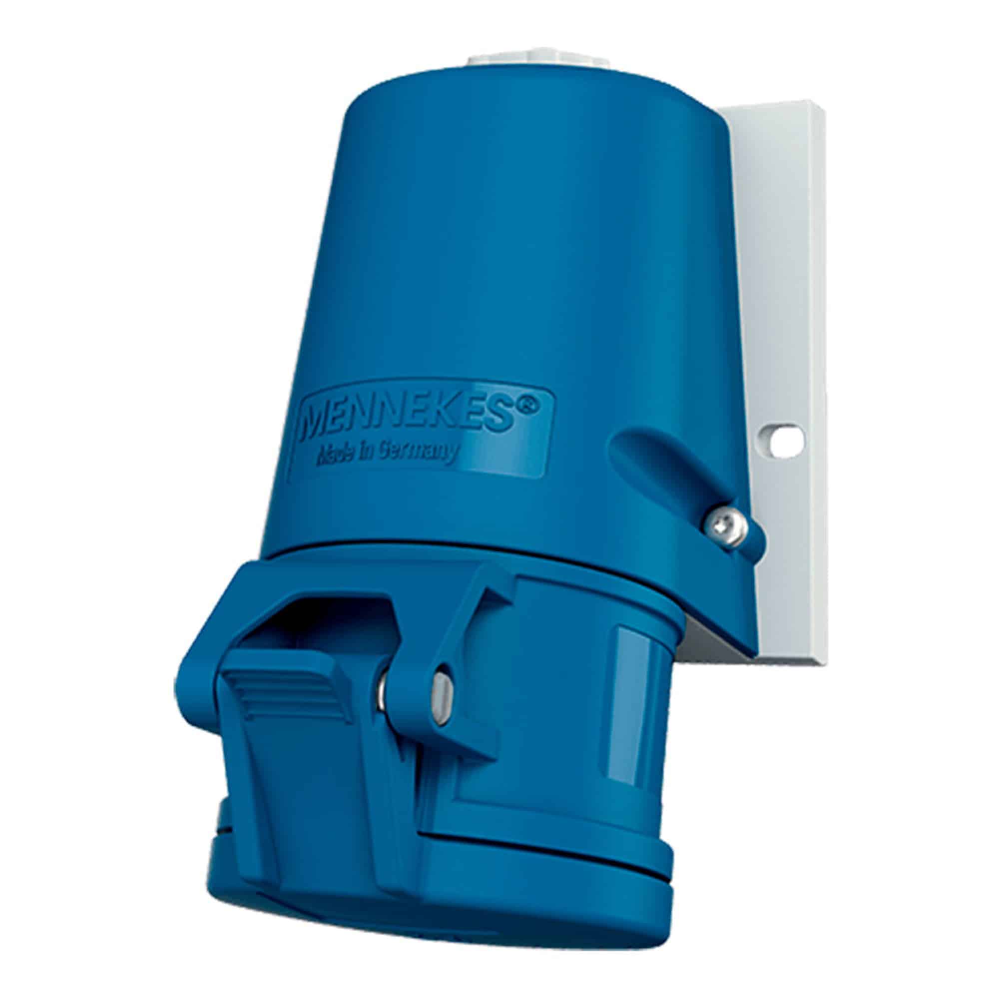 TOMA VISIBLE 32AMP 2P+T 250V AZUL 6H IP44 MENNEKES1