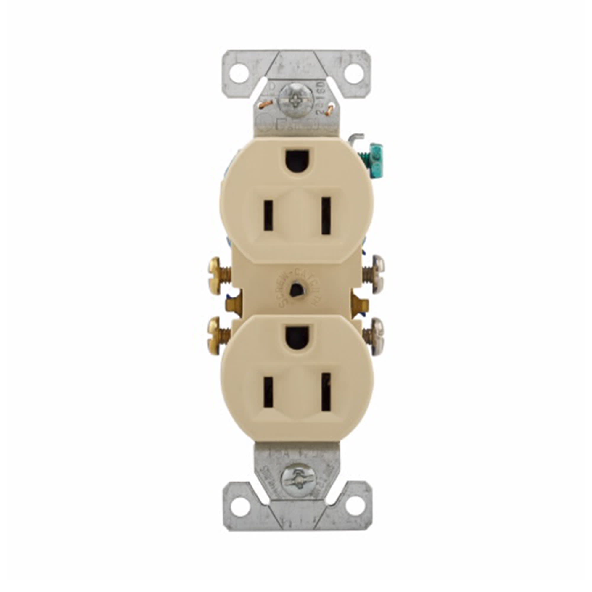 TOMA DOBLE EMPOTRAR L/T 15A 125V MARFIL 270VE EATON1