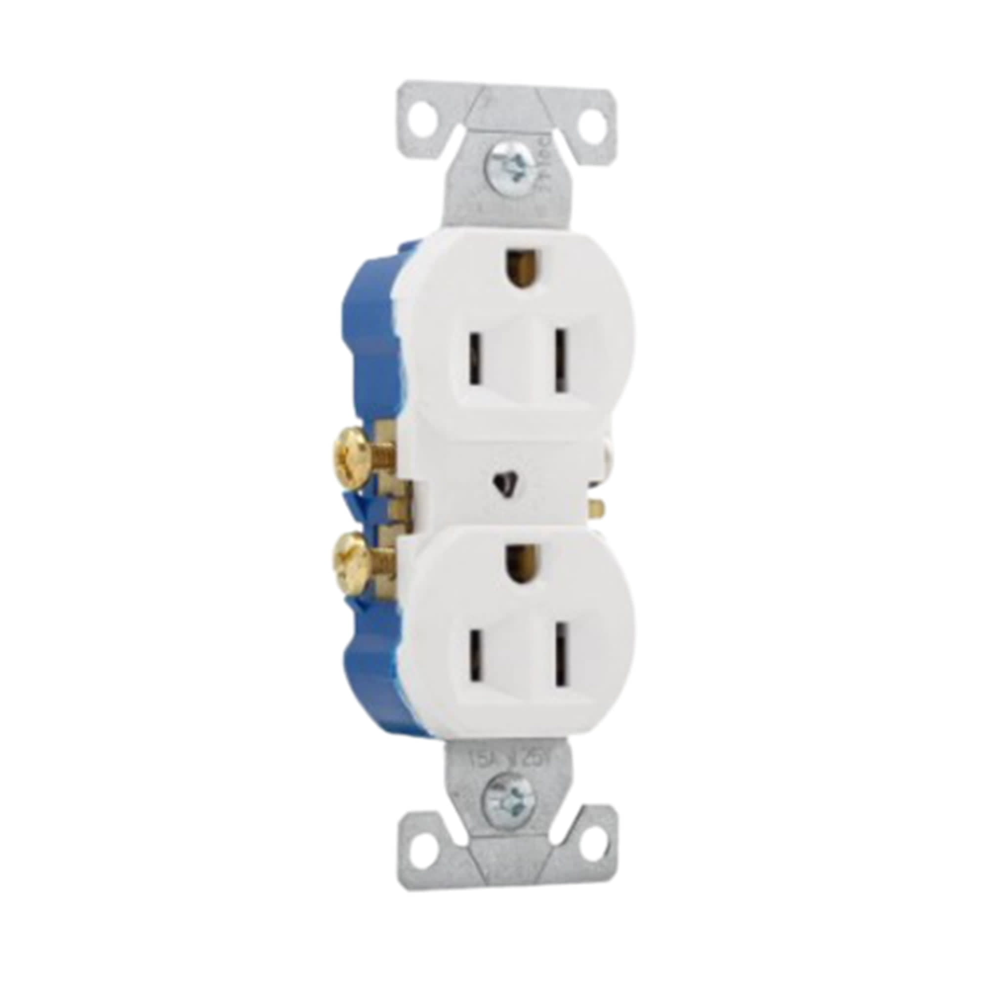 TOMA DOBLE EMPOTRABLE L/T 15A 125V BLANCO 270WE EATON