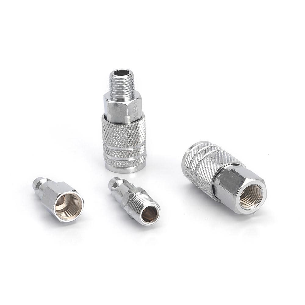 JUEGO DE ACOPLES RAPIDOS PARA COMPRESORA X4 PIEZAS PRETUL