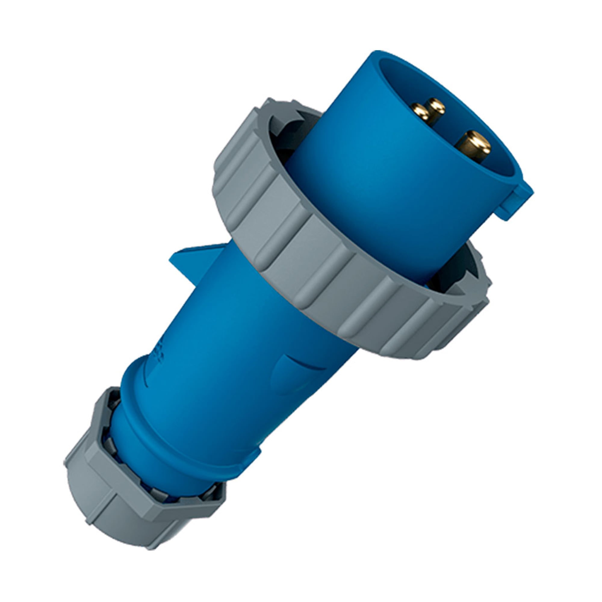 ENCHUFE INDUSTRIAL MONOFASICO (2P+T) 32AMP 250V AZUL 6H IP67 MENNEKES1