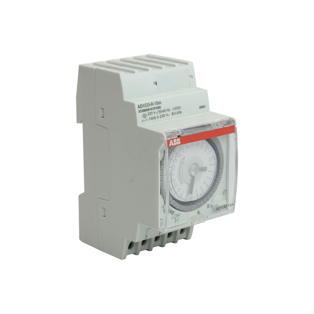 INTERRUPTOR HORARIO ANALOGICO DIARIO 16A 230VAC 1NA RESERVA 150 HORAS 2CSM208151R1000 ABB