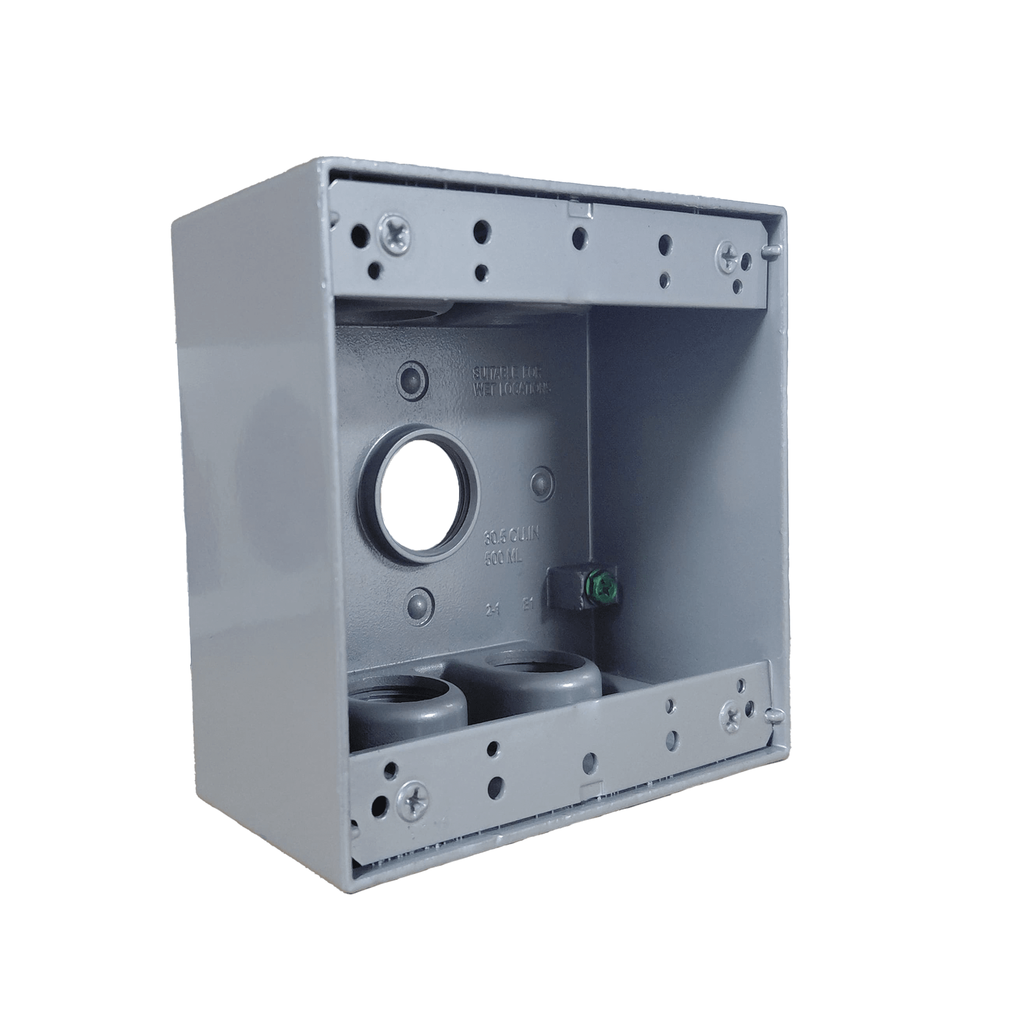 CAJA CUADRADA ALUMINIO 3/4'' 5 SALIDAS NAAVI CONDUIT1