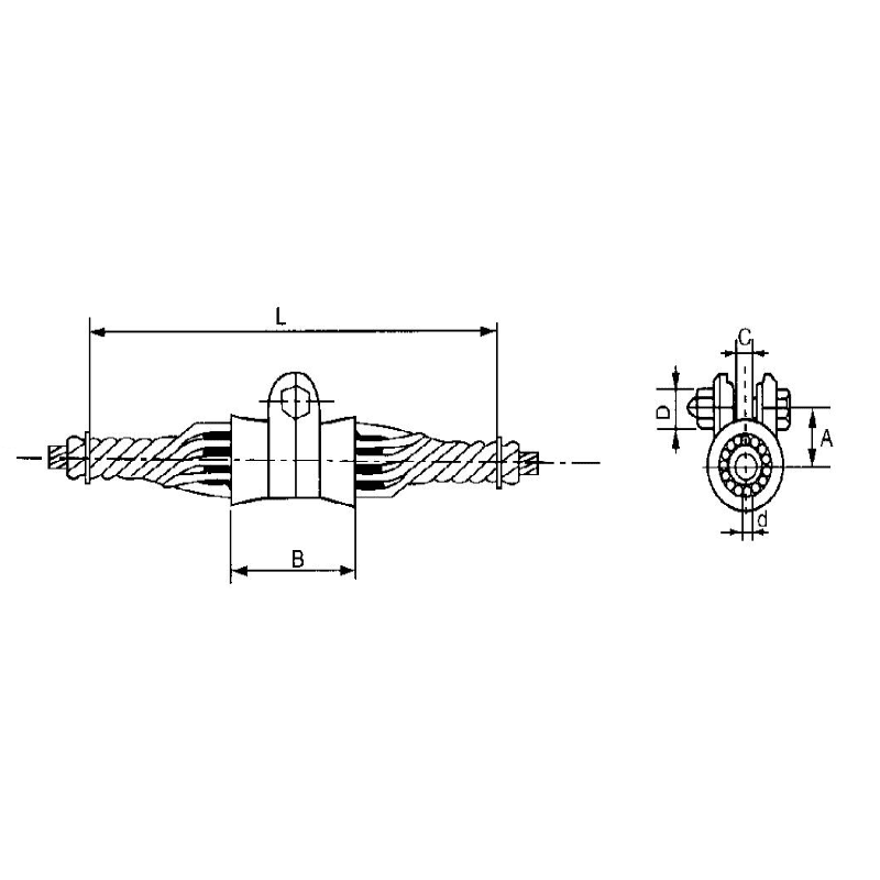 GRAPAS DE SUSPENSION ARMOUR-GRIP (TIPO AGS) MODELO XJS-22463D ARAGCU HE2