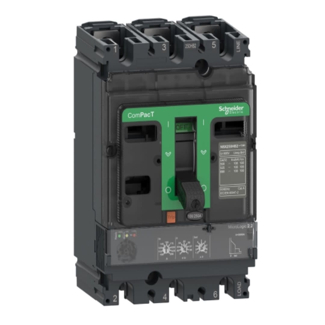 INTERRUPTOR TERMOMAG REGULABLE 3X100-250A 85/35KA 220/400VAC NSX250F C25F32D250 SCHNEIDER ELECTRIC
