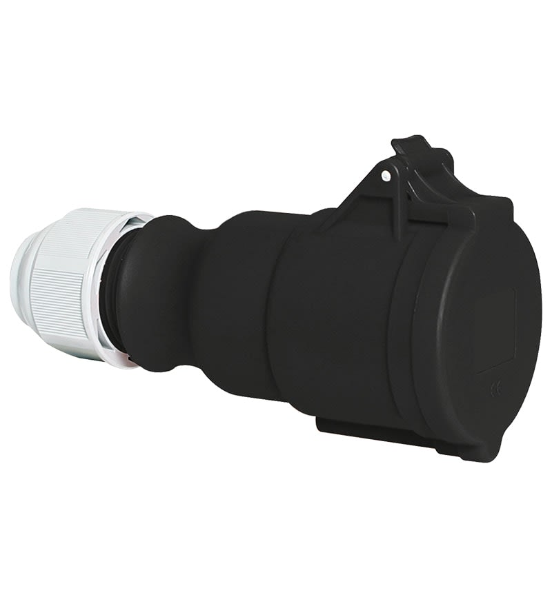 TOMA AEREA 16A 3P+T 500V NEGRO 7H IP44 MULTI-GRIP 31006-TLS BALS1
