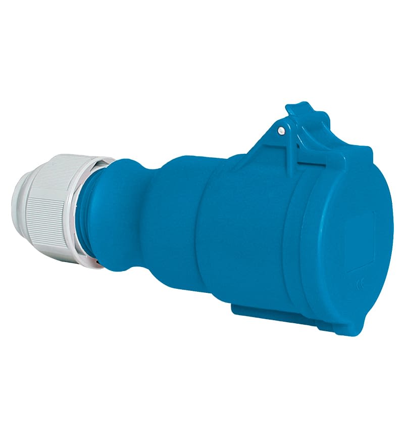 TOMA AEREA 32A 2P+T 250V AZUL 6H IP44 MULTI-GRIP 31013-TLS BALS