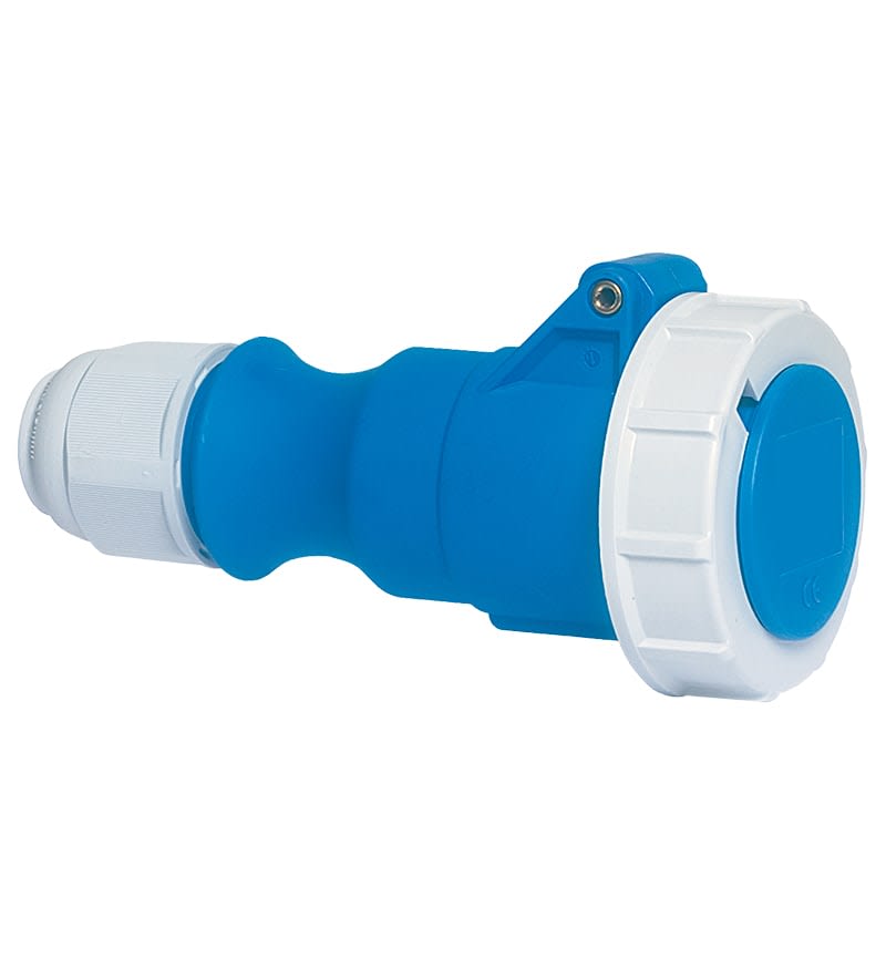 TOMA AEREA 32A 2P+T 250V AZUL 6H IP67 MULTI-GRIP 310351 BALS