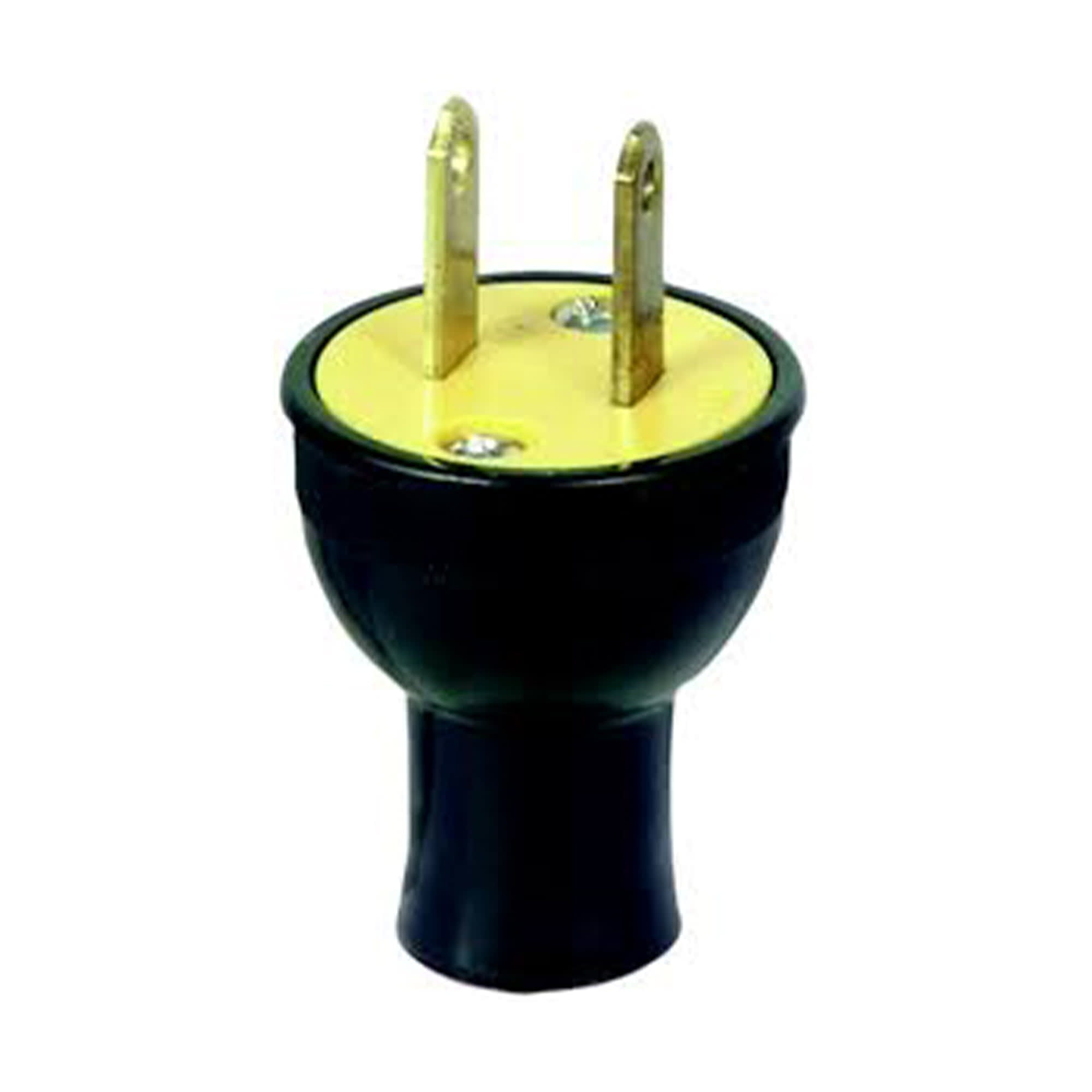 ENCHUFE CHICO 2 PATAS 15A 125V CAUCHO AMARILLO 3123BKE EATON1