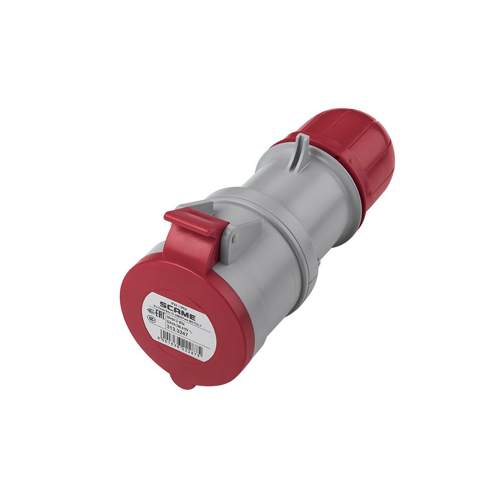 TOMACORRIENTE AEREO INDUSTRIAL 3X32A+N+T 415V IP44 6H OPTIMA 313.3247 SCAME1