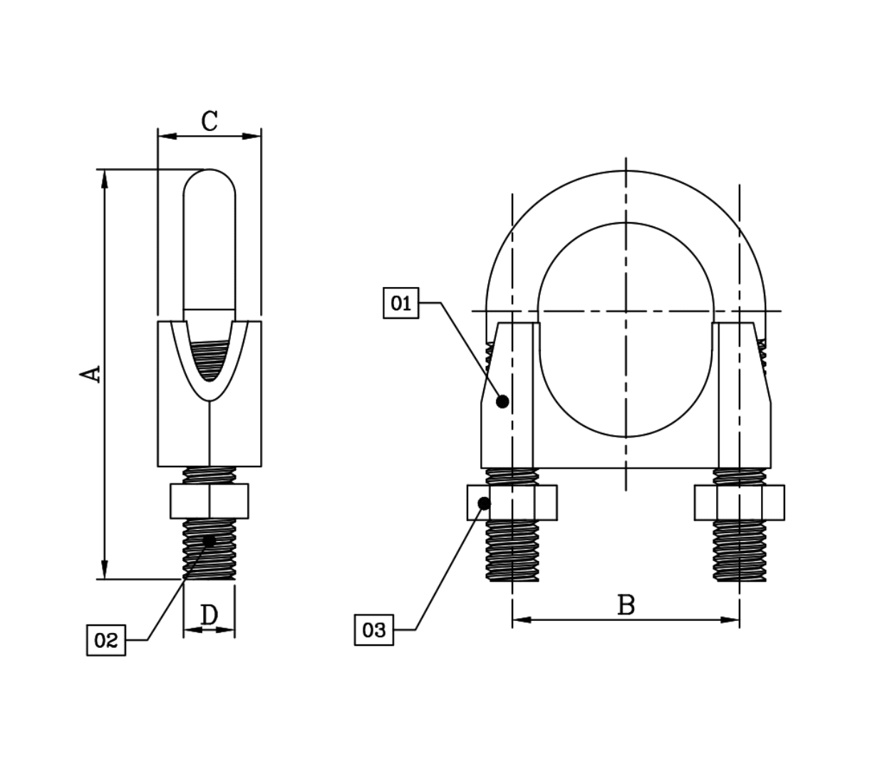 GRILLETE TIPO CANDADO DE F°G° 5/16'' M1GL0306 ARAGCU MT1
