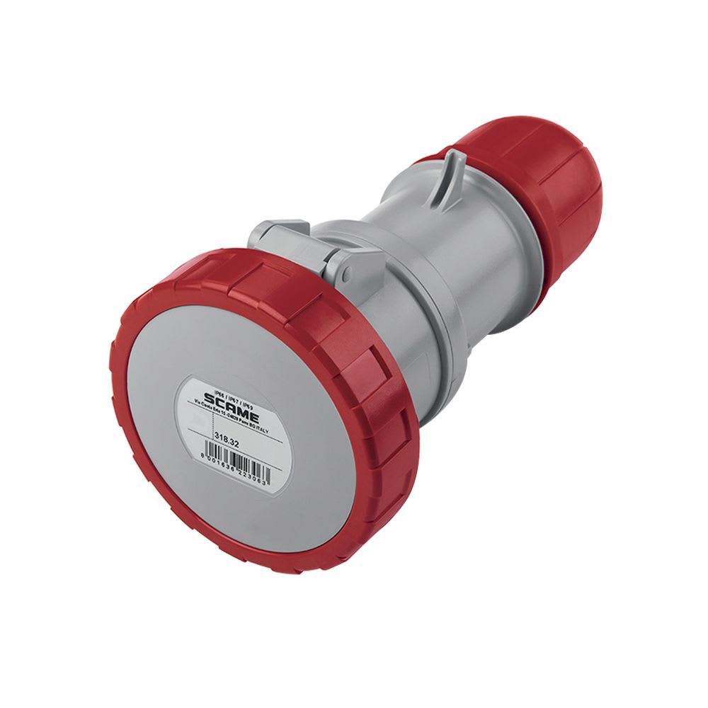 TOMACORRIENTE AEREO INDUSTRIAL 3X32A+T 415V IP67 6H OPTIMA 318.3246 SCAME1
