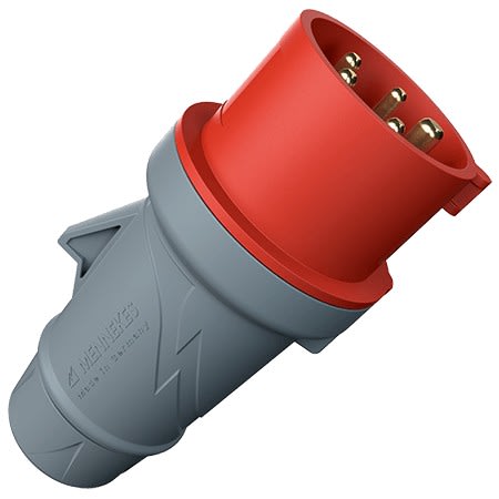 ENCHUFE 32AMP 3P+T 415V ROJO 6H IP44 POWETOP PLUS (2 CUERPOS) REEMPLAZO 264 MENNEKES1