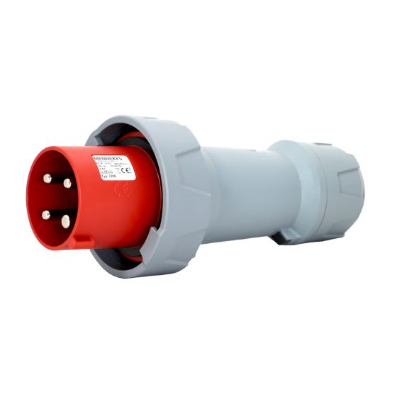 ENCHUFE 63AMP 3P+T 415V ROJO 6H IP67 POWERTOP PLUS MENNEKES3