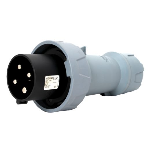 ENCHUFE 63AMP 3P+T 500V NEGRO 7H IP67 POWERTOP PLUS MENNEKES2