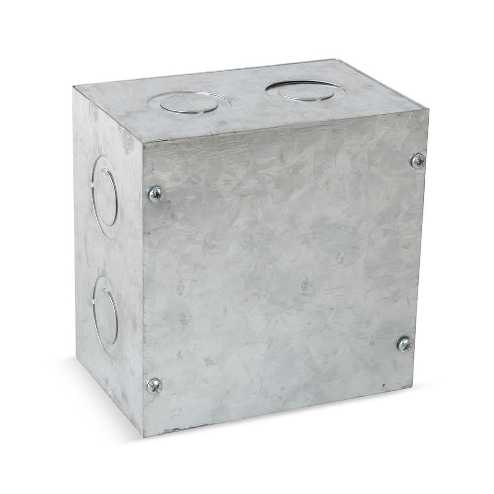 CAJA DE PASE METALICA 6X6X4'' PLATA 1.5MM JORMEN