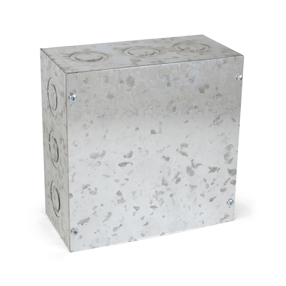 CAJA DE PASE METALICA 8X8X4'' 1.5MM PLATA JORMEN
