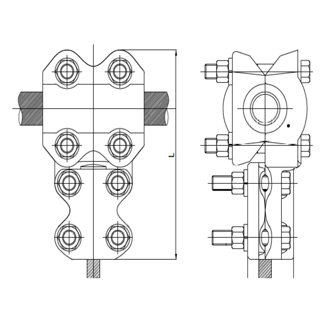 CONECTORES EN T ESTANDAR CABLE-CABLE P:120-185MM D:120-185MM MODELO 340.04 ARAGCU EI