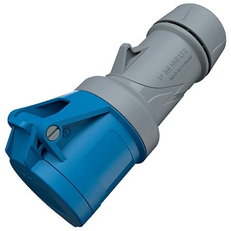 TOMA AEREO 32AMP 2P+T 250V AZUL 6H IP44 POWERTOP PLUS (2 CUERPOS) REEMPLAZO 522 MENNEKES