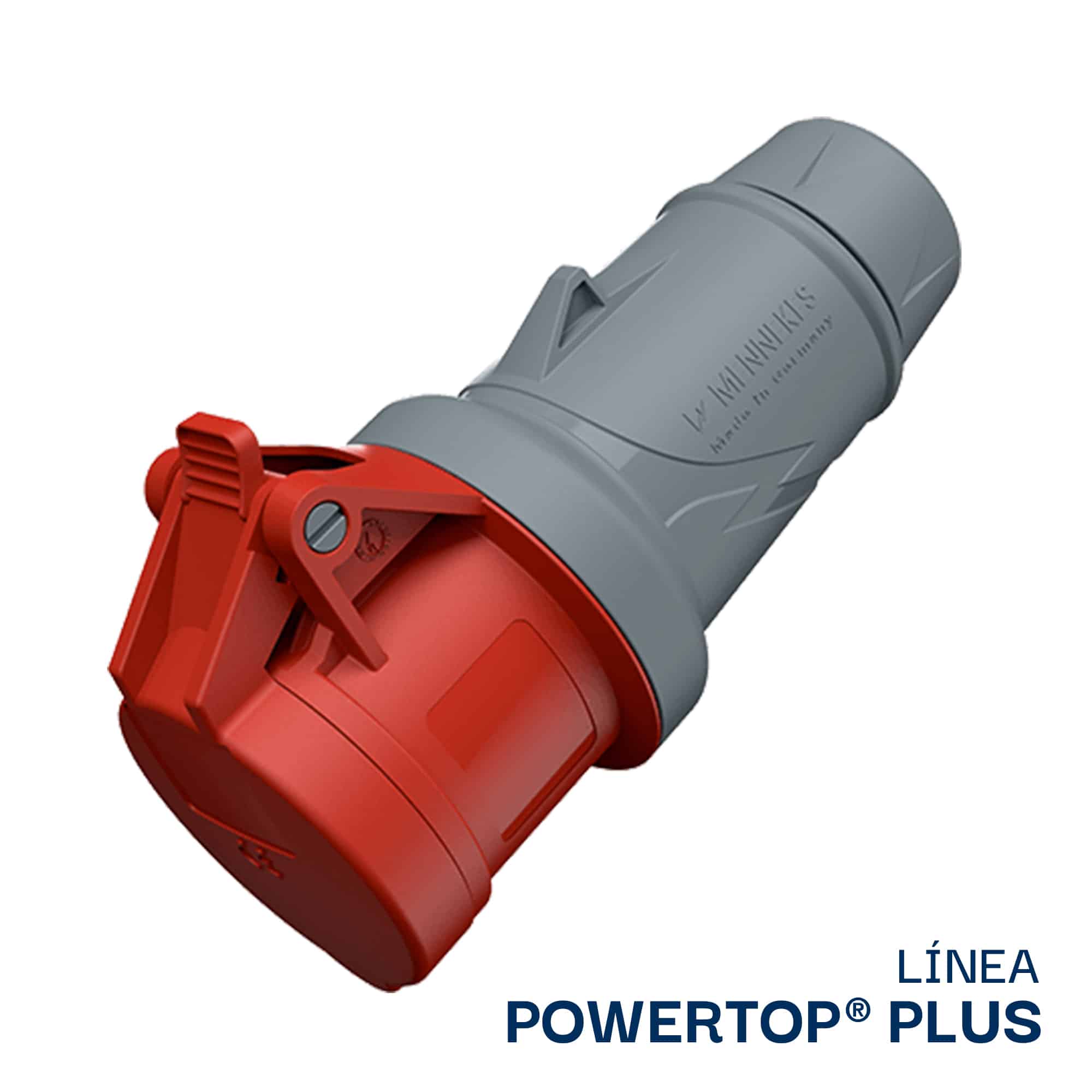 TOMA AEREO 16AMP 3P+T 415V ROJO 6H IP44 POWERTOP PLUS (2 CUERPOS) REEMPLAZO 514 MENNEKES