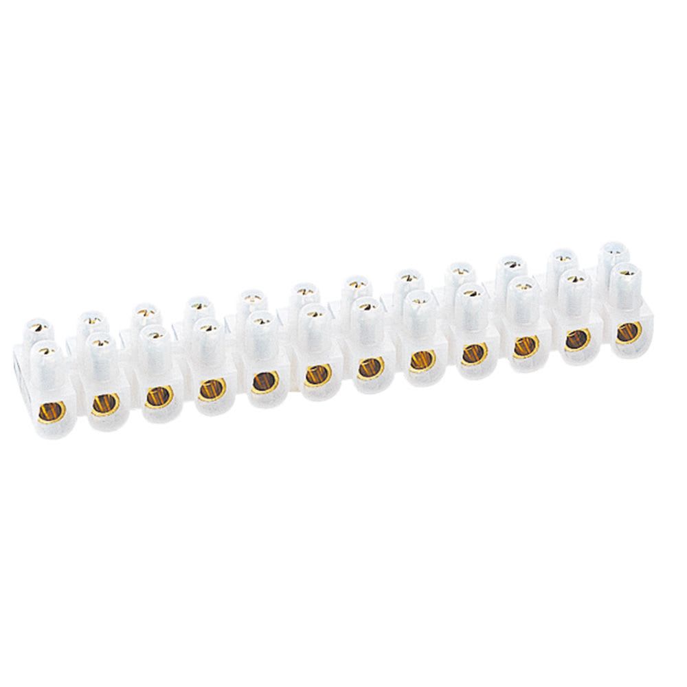 BORNERA DE REGLETA 10MM2 12 BORNES NYLBLOC BLANCO 34225 LEGRAND