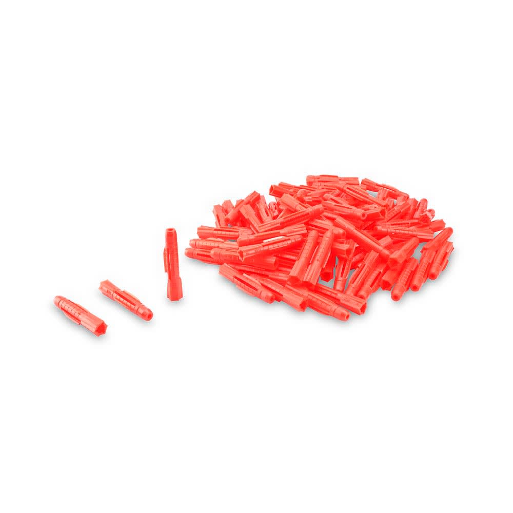 TARUGO NYLON TRI 5/16'' X 100 UNIDADES ROJO TOX