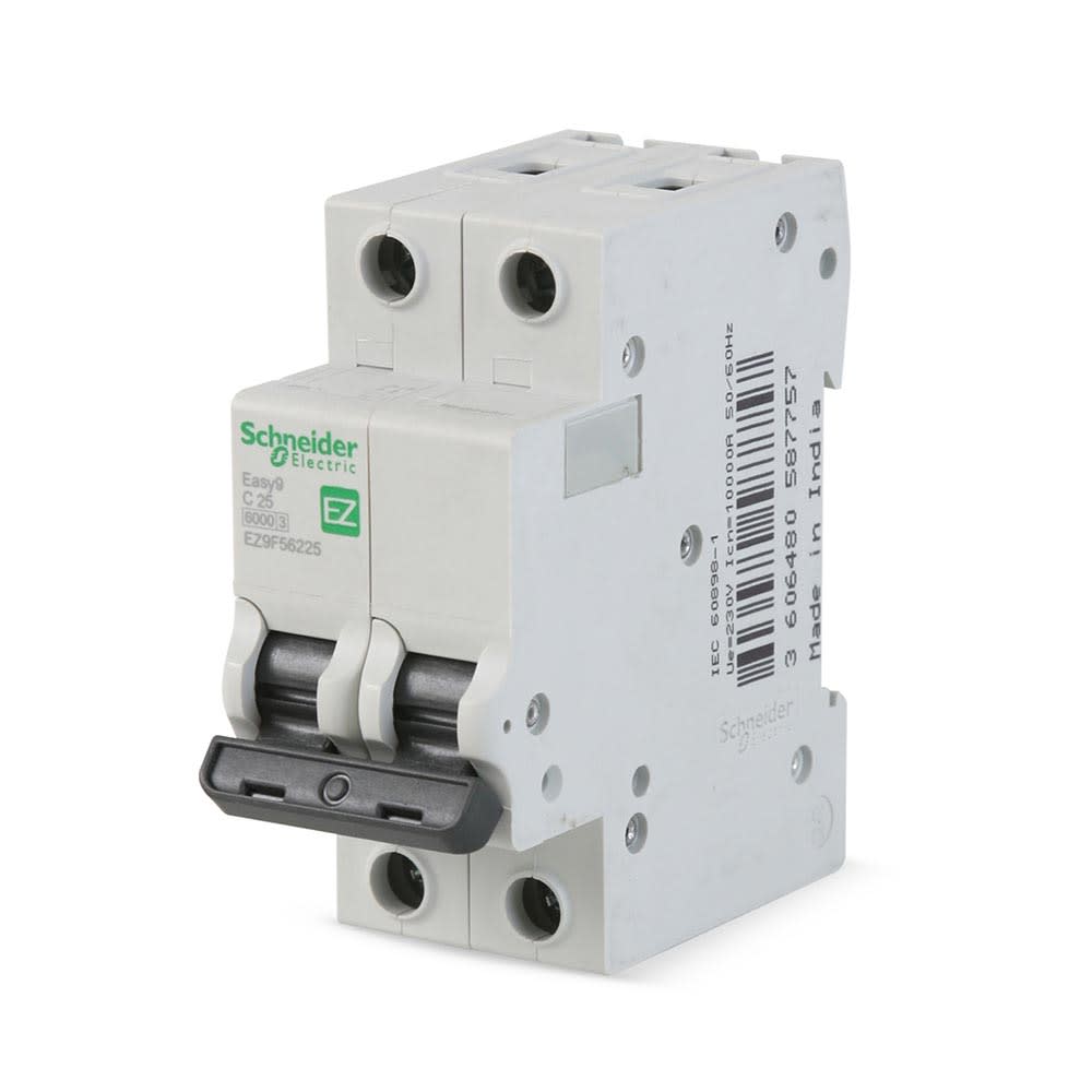 INTERRUPTOR TERMOMAGNETICO EASY 9 2X25A EN PVC BLANCO SCHNEIDER ELECTRIC