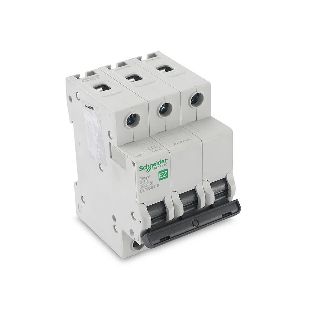 INTERRUPTOR TERMOMAGNETICO EASY9 MCB 3X10A BLANCO SCHNEIDER ELECTRIC