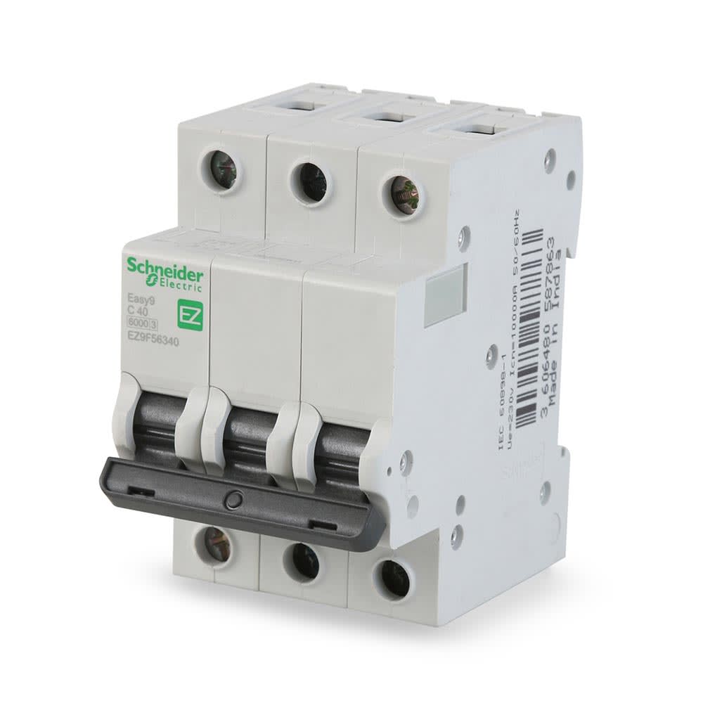 INTERRUPTOR TERMOMAGNETICO EASY9 3X40A BLANCO SCHNEIDER ELECTRIC